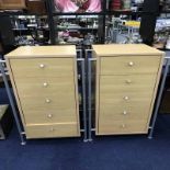 TWO MODERN CHEST OF DRAWERS