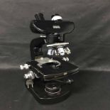 WILD HEERBRUGG BINOCULAR MICROSCOPE with four subjective lenses and unit