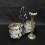 LOT OF SILVER PLATED ITEMS including two cake baskets and a tea service