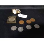 LORUS WRISTWATCH along with a collection of early 20th century and some Victorian coins