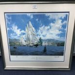 WILLIAM DOBBIE TALL SHIPS ON THE CLYDE 1999 colour print,