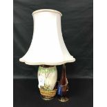 CROWN DEVON TABLE LAMP along with a Carlton Ware Rouge Royal bud vase