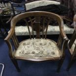 PAIR OF HIGH BACKED TUB CHAIRS