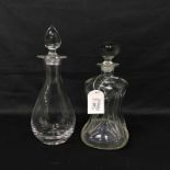 MIXED GLASS WARE including three decanters