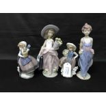 FOUR LLADRO FIGURES comprising: 07676 'A Wish Come True' and 07650 'Pocket Full of Wishes',