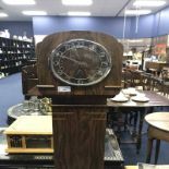 GRANDMOTHER CLOCK AND A CANED CHAIR