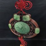 TWO CHINESE WALL HANGING PENDANTS