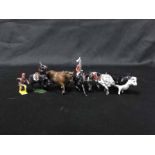 GOOD LOT OF PAINTED LEAD TOYS comprising farm and exotic animals,