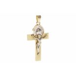 EIGHTEEN CARAT GOLD GEM SET CRUCIFIX PEN