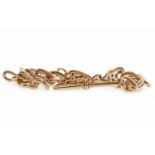 NINE CARAT GOLD CURB WATCH CHAIN