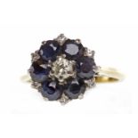 EIGHTEEN CARAT GOLD SAPPHIRE AND DIAMOND