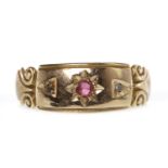 VICTORIAN EIGHTEEN CARAT GOLD RUBY AND D