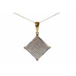 NINE CARAT GOLD DIAMOND PENDANT