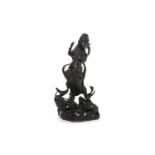 EARLY 20TH CENTURY CHINESE BRONZE DEITY