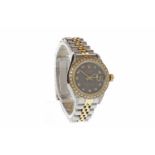 LADY'S ROLEX OYSTER PERPETUAL DATEJUST STAINLESS STEEL BI COLOUR AUTOMATIC WRIST WATCH the round