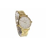 GENTLEMAN'S GIRARD PERREGAUX LA CHAUX-DE-FONDS GOLD PLATED QUARTZ WRIST WATCH the round silver