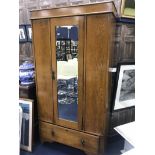 OAK MIRROR DOOR WARDROBE AND DRESSING CHEST