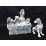 FIVE LLADRO FIGURES including animals,