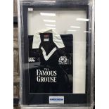 RUGBY INTEREST: Scotland rugby jersey, signed by various players,