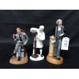 THREE ROYAL DOULTON FIGURES comprising Antique Dealer HN4424,