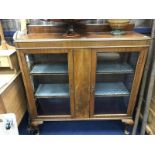 WALNUT DWARF DISPLAY CABINET