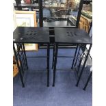 TWO MACINTOSH STYLE SIDE TABLES AND MATCHING CHAIR