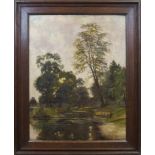 CHARLES T HOLLIS, NEAR WINDSOR oil on canvas,