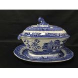 LOT OF BLUE AND WHITE CERAMICS including Copeland Spode, Delft etc.