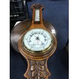 VICTORIAN OAK CASED BAROMETER