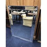 RECTANGULAR BEVELED WALL MIRROR