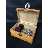 LOT OF CUFFLINKS AND OTHER COSTUME JEWELLERY
