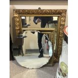 GILT FRAMED WALL MIRROR along with two further mirrors