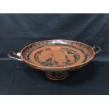 HAND PAINTED GREEK VASE along with an Attic red-figure kylix