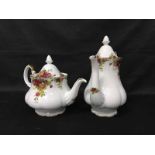 ROYAL ALBERT 'OLD COUNTRY ROSES' TEA AND COFFEE SERVICE comprising 6 trios, tea pot, coffee pot,