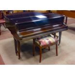 MAHOGANY BABY GRAND PIANO BY REICHMAN serial number 30749,