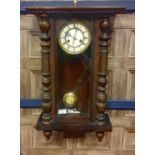 VICTORIAN VIENNA STYLE WALL CLOCK the 8 day, 2 train movement by HAC,