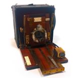 EDWARDIAN 'JUNIOR SANDERSON' PLATE CAMERA with f-8 Series II lens,