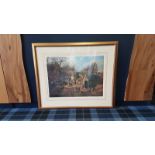 * JAMES MCINTOSH PATRICK (SCOTTISH 1907-1998) FARMHOUSE WITH CHICKENS signed print with FATG