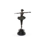 BRONZE FIGURE OF A BALLERINA AFTER D.H.