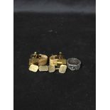 LOT OF CUFFLINKS with 9ct gold examples