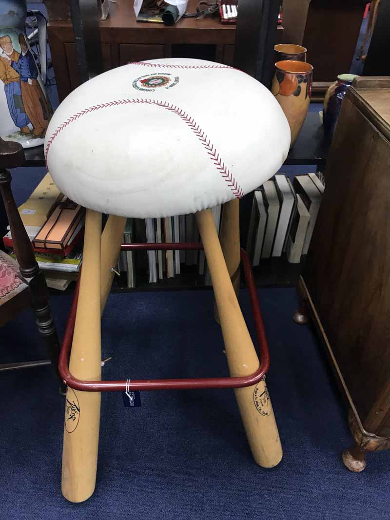 BASEBALL THEMED NOVELTY STOOL