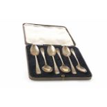 SET OF SIX GEORGE V SILVER TEASPOONS maker Cooper Brothers & Sons Ltd.