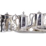 MID-20TH CENTURY SILVER PLATED TEA AND COFFEE SERVICE FROM THE BERKELEY RESTAURANT,