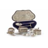 GEORGE V SILVER SPOON AND FOOD PUSHER SET maker Holland, Aldwinckle & Slater Ltd.