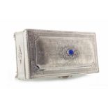 CONTINENTAL SILVER TRINKET BOX marked 800, hallmark rubbed, possibly Italian, of rectangular form,