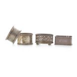 GEORGE V SILVER NAPKIN RING maker William Adams Ltd.