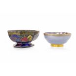 CARLTON WARE LUSTRE 'SKETCHING BIRD' BOWL with backstamp and partial paper label, circular shaped,