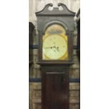 19TH CENTURY SCOTTISH WEST COAST LONGCASE CLOCK the hood with broken swan neck pediment,