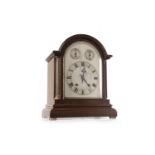 EDWARDIAN MANTEL CLOCK the two train 8 day movement unmarked,