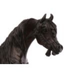 SALLY REECE, HEAD OF AN ARABIAN STALLION bronze, signed to reverse,